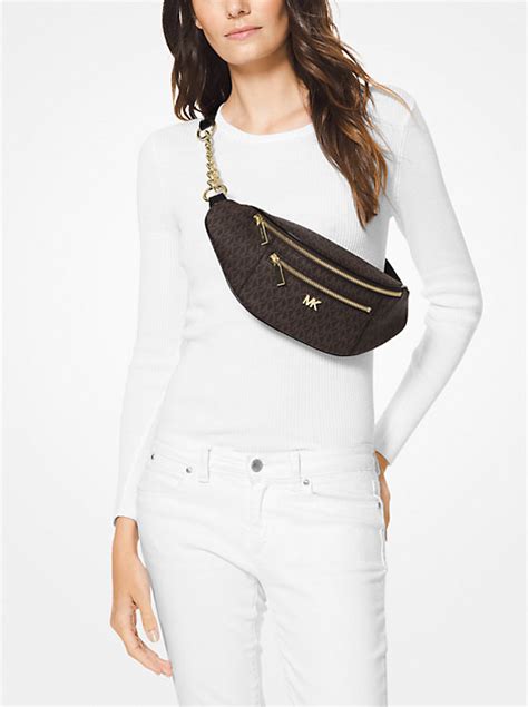 michael michael kors medium logo belt bag|Michael Kors belt bag sale.